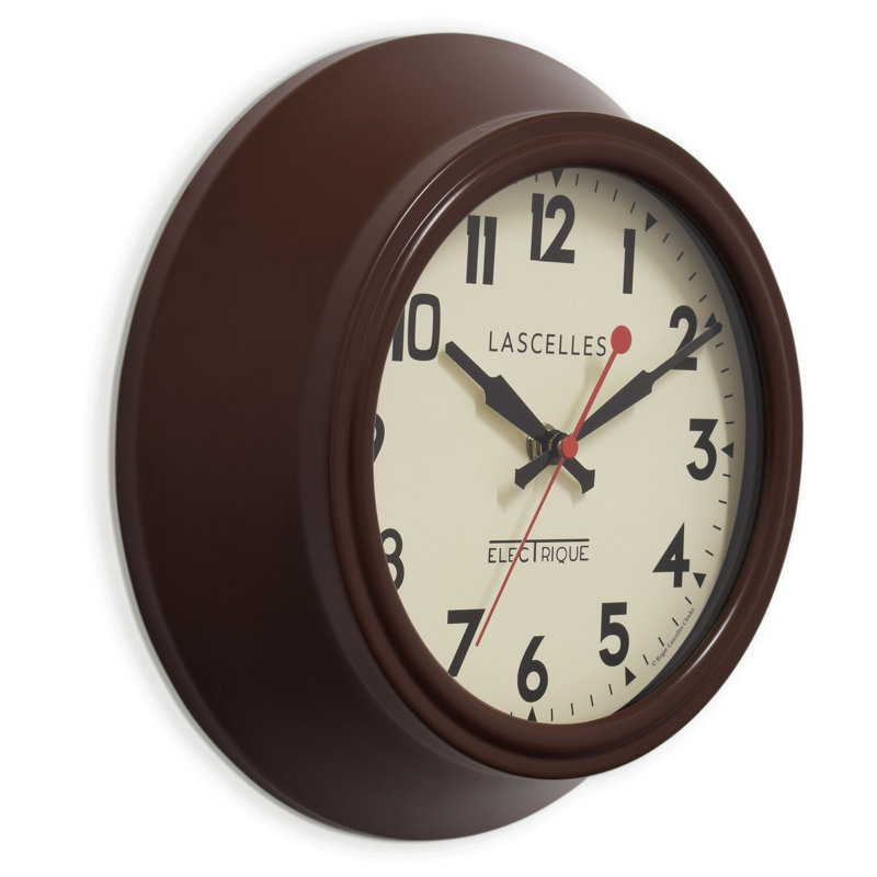 Brown Metal Wall Clock - 25.5cm