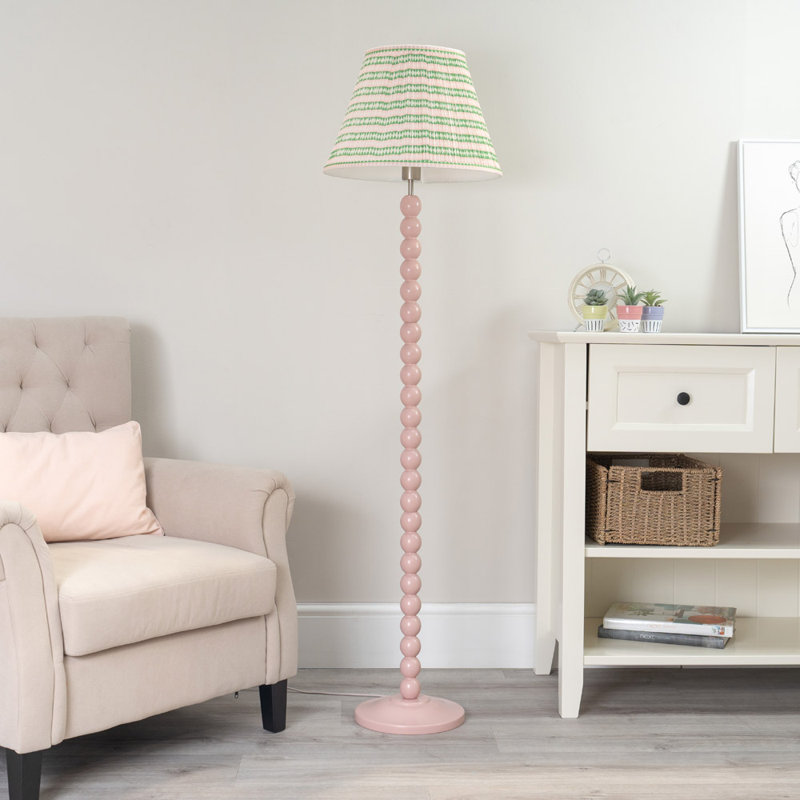 Bobbles 149cm Traditional Floor Lamp, Rose Pink