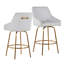 Tabouret de bar transitionnel avec pivotement à 360 degrés et repose-pieds - ensemble de 2-952263868