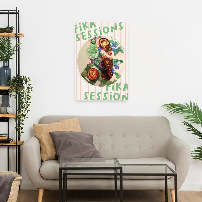 «Sweet Fika Still Life», art contemporain coloré à fleurs, H 24 po x l 16 po