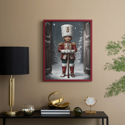 «Christmas Holiday Art», série 2-VI, reproduction encadrée - bois massif
