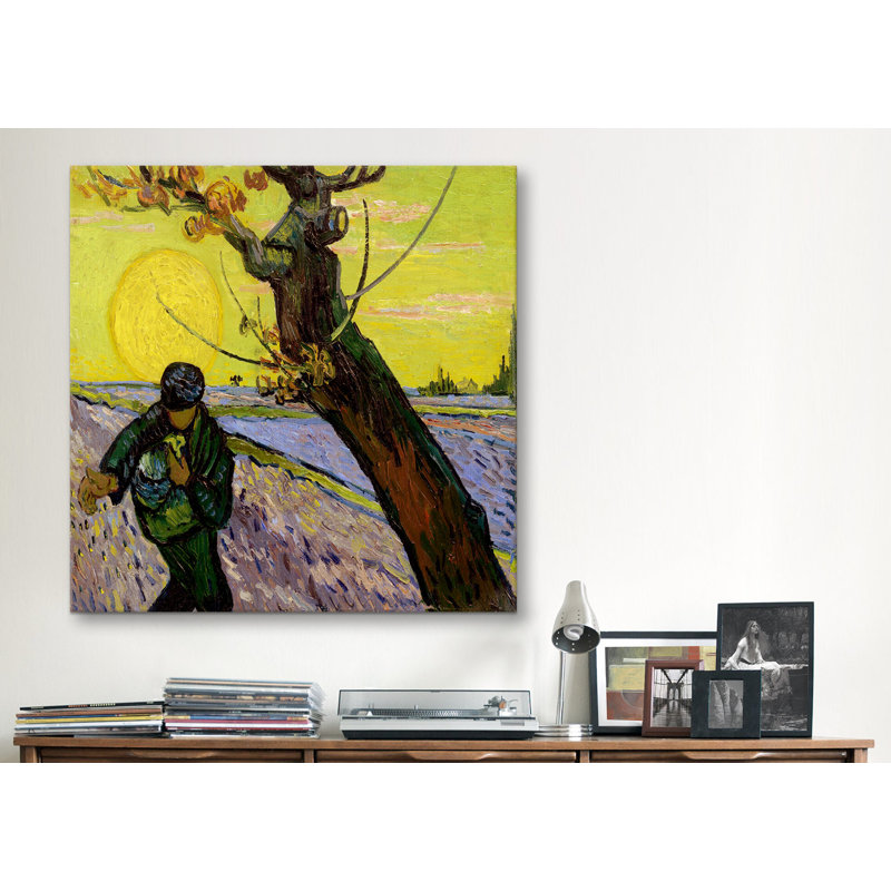 « the sower » par vincent van gogh, reproduction d’art sur toile tendue, H 18 po x l 18 po x p 1,5 po, Toile tendue
