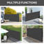 Dakota Fields 400cm W Polyester Cover Retractable Freestanding Awning-871417923-805414238