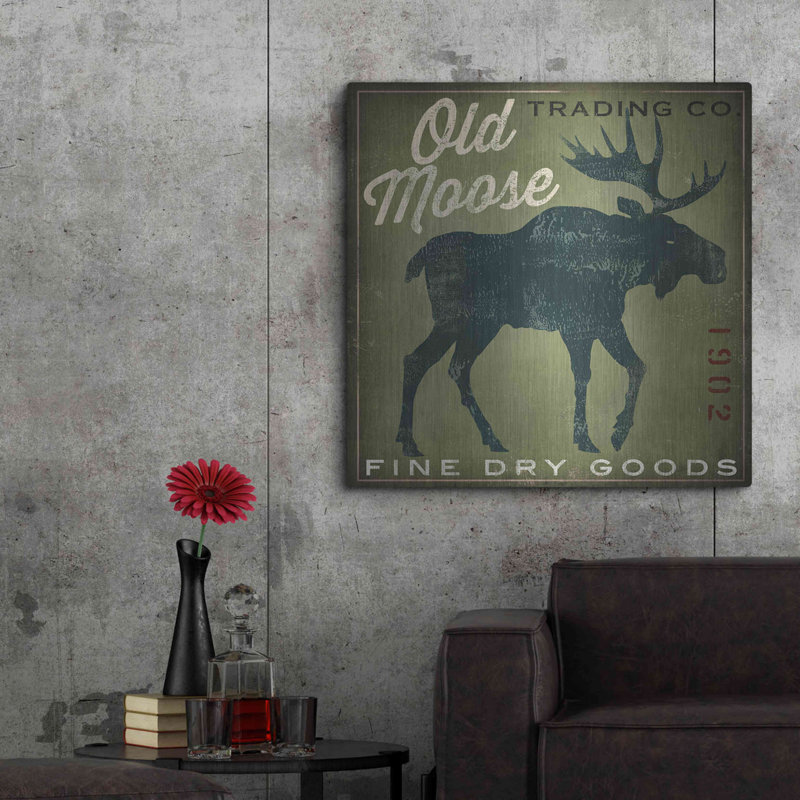 «Old Moose Trading Co. - Green» par Ryan Fowler, H 36 po x l 36 po