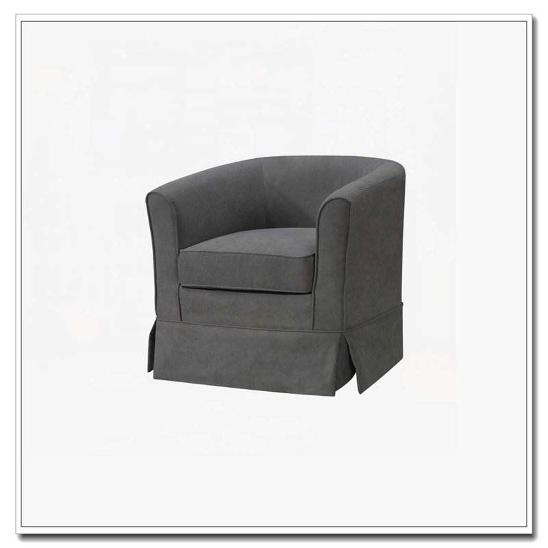Fauteuil demi-tonneau pivotant de 28 po Tucker, Gris