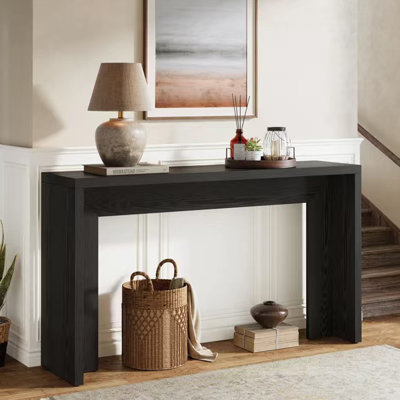 Modern simple style black console table