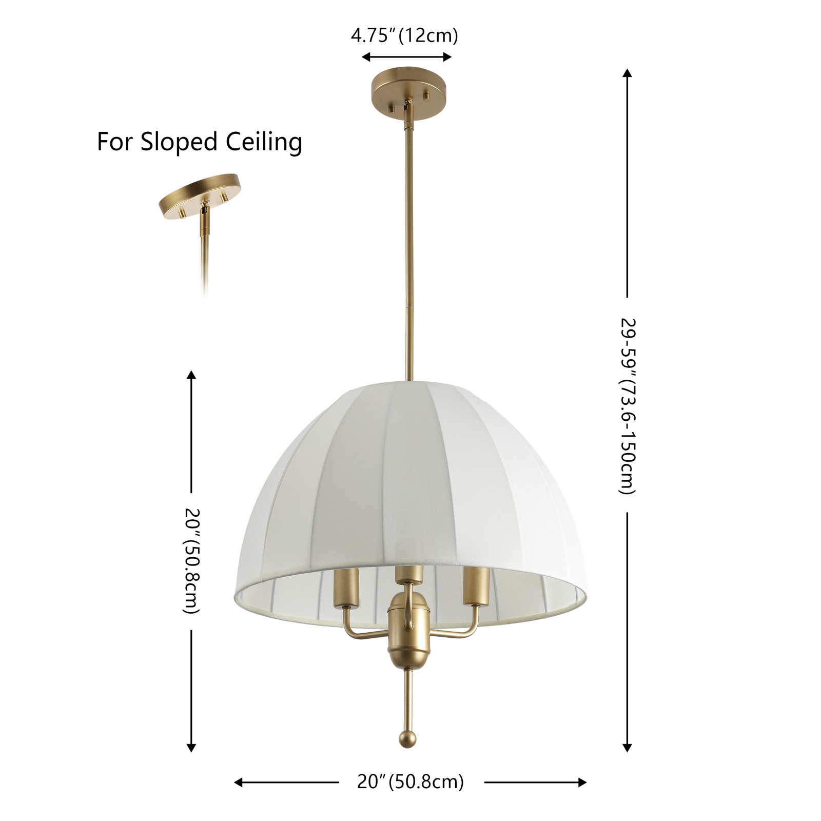 Dimmable 3-Light Pendant