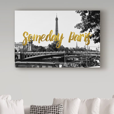 « un' ' 'a paris paris bridge' », reproduction d’impression sur toile tendue