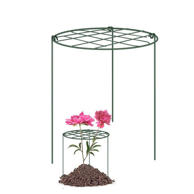 Peony Cages And Supports 14 X 18 Inch Grow Through Plant Supports For Outdoor Plants,Plant Brace Flower Support Rings Hoops For Vegetables,Rose,Tomato,Orchids