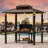 COBIZI 6×8ft Hard Top BBQ Pavilion Outdoor Aluminum Patio Metal Grill Gazebo -113022986
