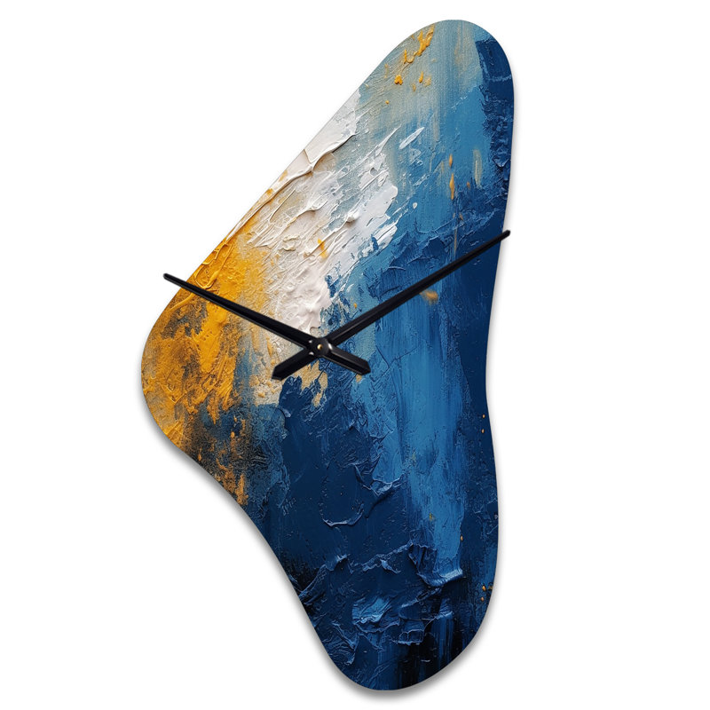 Mandal - Horloge murale forme Boomerang - forme unique, Grand
