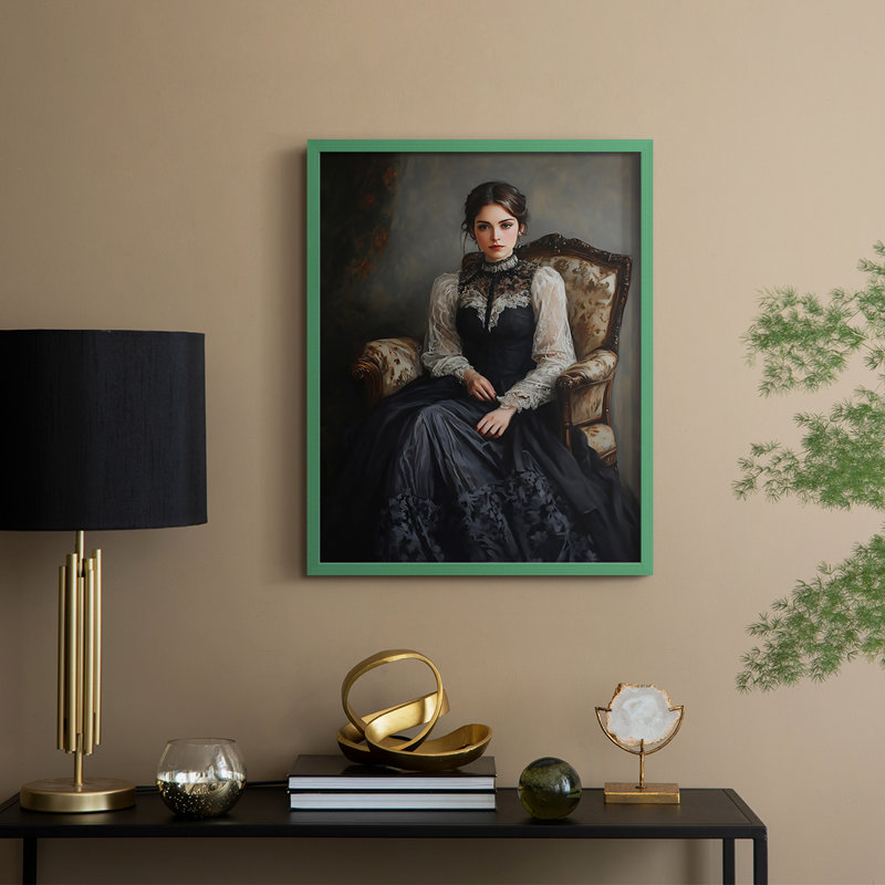 WOMEN Series CCXL Framed Print - Solid Wood, H 21 po x l 17 po, Vert