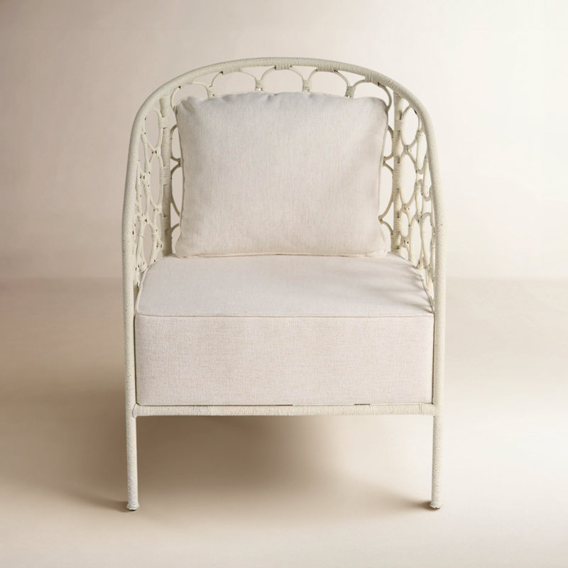 Adalard Barrel Chair, White