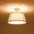 Nyjel Classical 4 - Light Linen Tapered Drum Semi Flush Mount-602705487-577421153