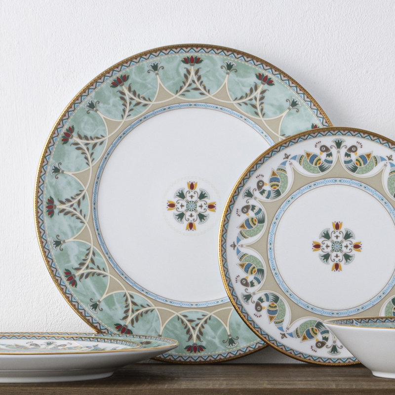Assiettes plates 10,5 po Noritake Serene Garden, ensemble de 4