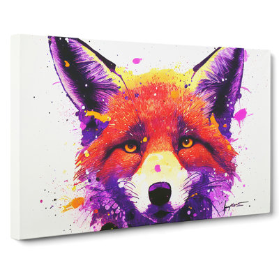 Fox Splash Vol.2 Abstract - Wrapped Canvas