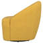 Chaise pivotante d'appoint Toril rembourrée jaune moutarde chasseur-376480492