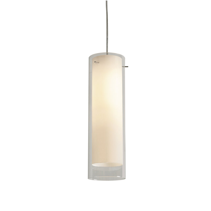 Luminaire suspendu cylindrique à 1 lumière Hiawatha, Crème