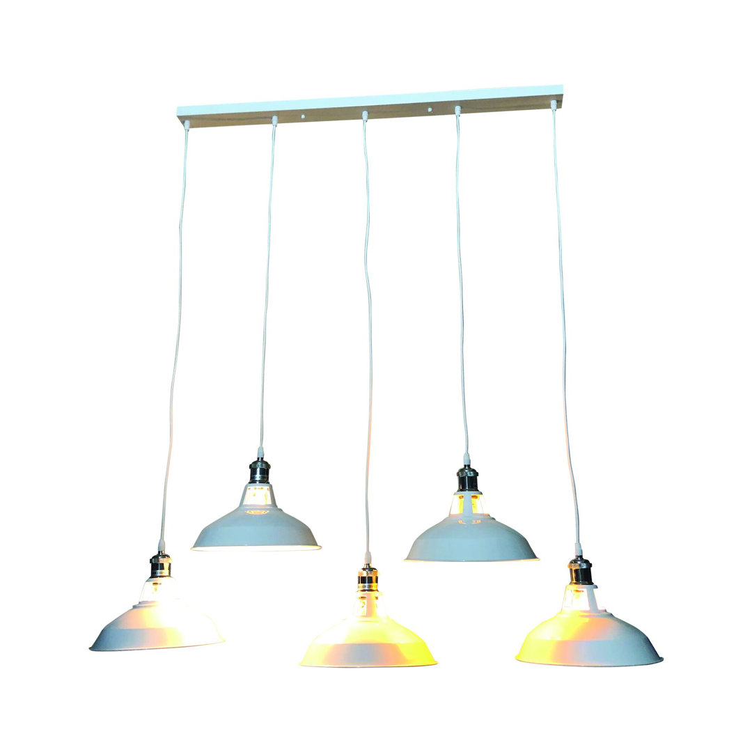 Vented 5-Light Kitchen Island Dome Pendant