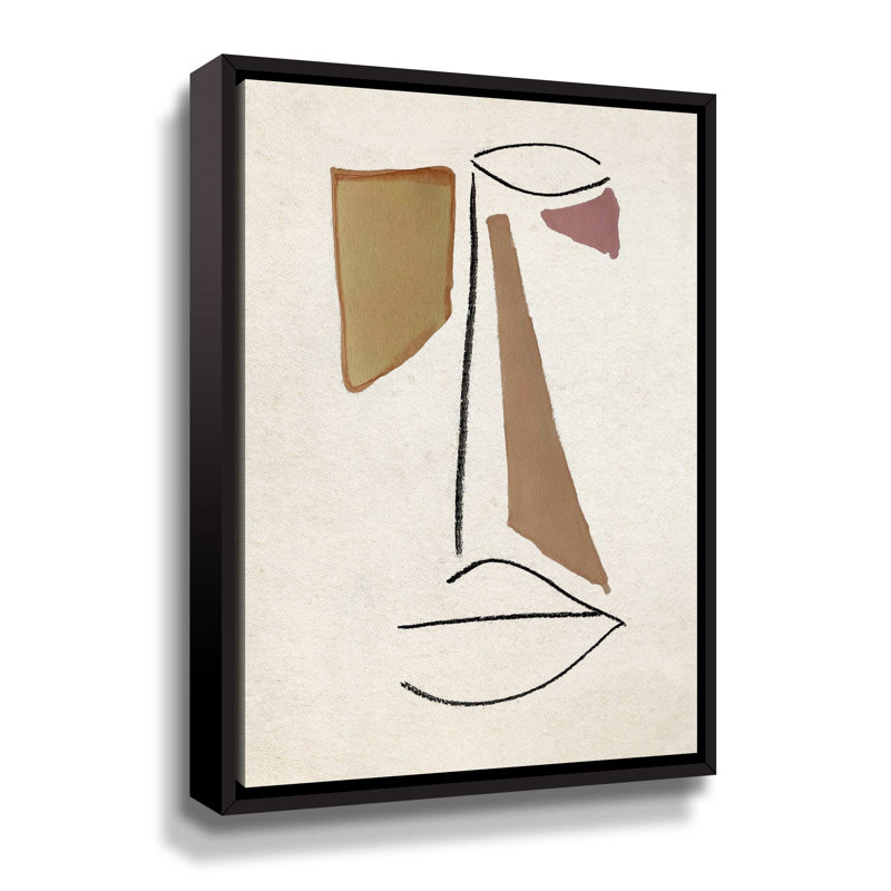 " AbFace.2 " Painting Print, Black Framed,  18" H  x 14" W  x  2" D