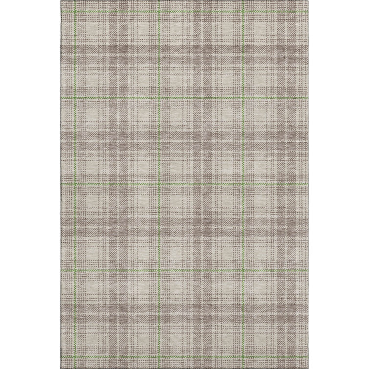 Premium Machine Washable Lyndhurst AMF993 Plaid Rug