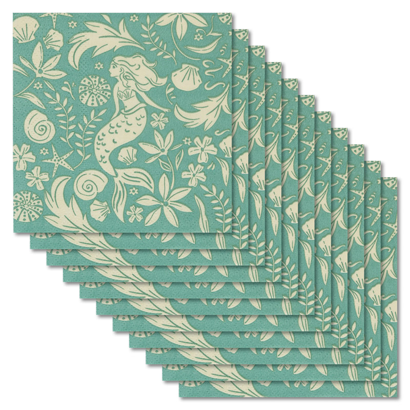 Serviette en papier cocktail sirène