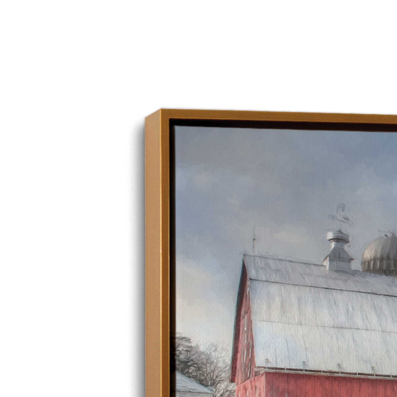 «The Hay Harvest» par Lori Deiter, reproduction d'art, L 12 po x H 8 po, Or, Toile avec cadre
