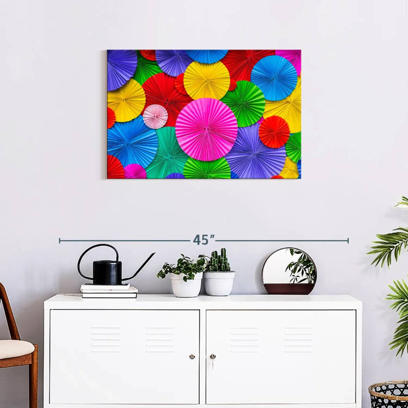 Kerner Creative Paper Wheel Decor, 20" H x 30" W