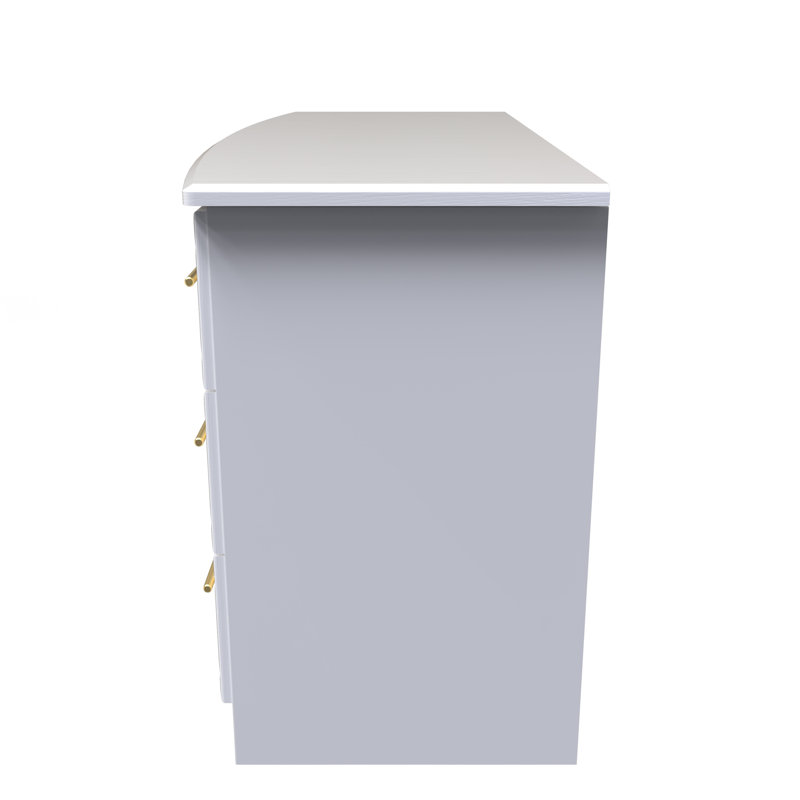 Fully Assembled Daimion 6 - Drawer Chest of Drawers, White Ash