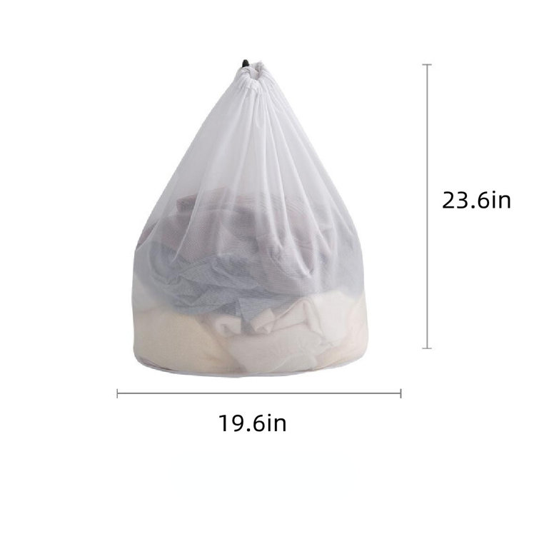 Laundry Bag Household Washing Machine Anti-deformation Washing Clothes Mesh Bag Bundle Mouth Protective Washing Bag Rebrilliant Size: Medium (19.6 H