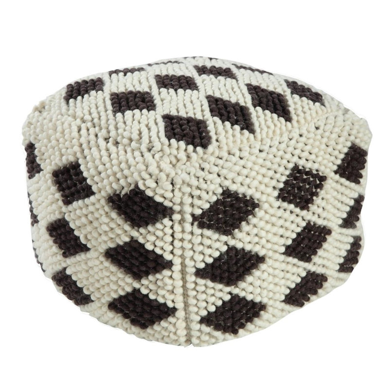 Acklin Upholstered Pouf, Chocolate