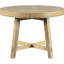 Table ronde en bois naturel délavé avec rallonge, 16 po, fabrication solide, pouvant accueillir jusqu'à 6 personnes-935251034-935251036