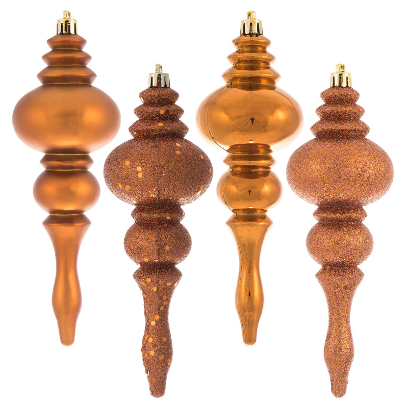 7" 4-Finish Finial Ornament, Copper 4Finish
