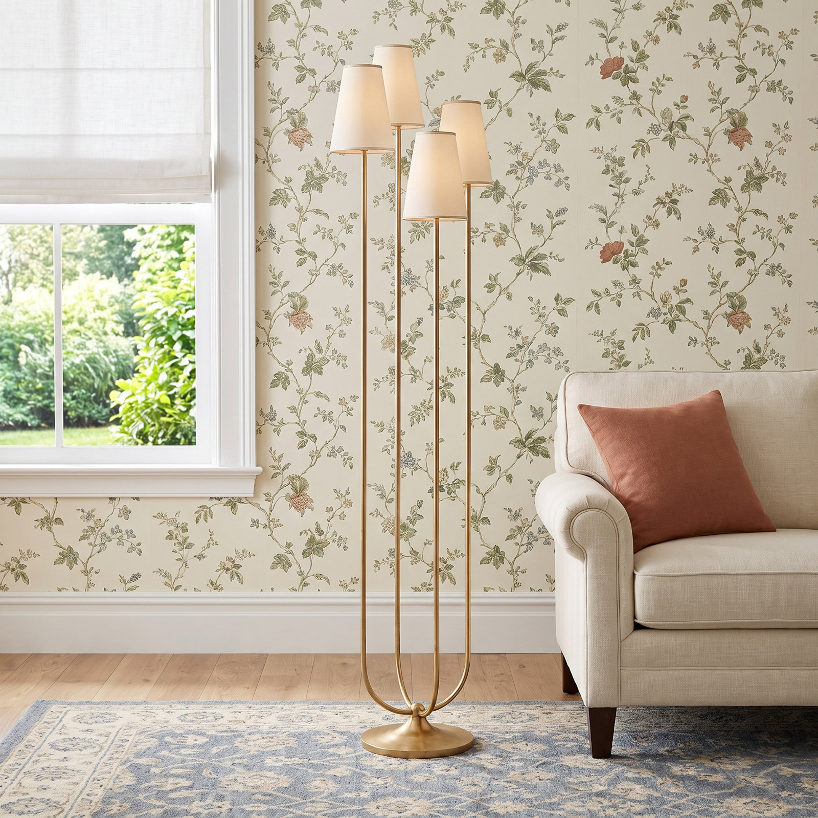 AERIN Montreuil Floor Lamp, Gold