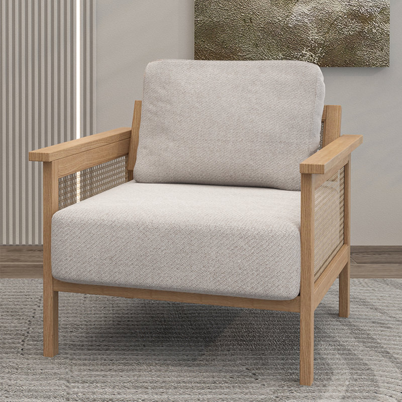 Fauteuil de 33,46 po de largeur Yuisa, Brun