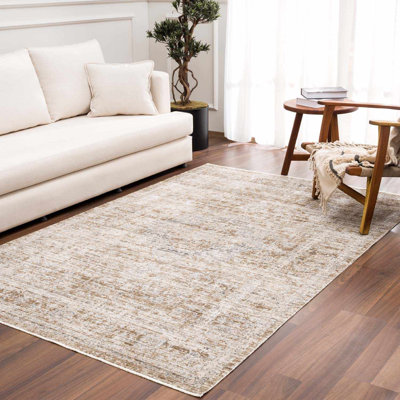 Tapis extérieur lavable à la machine Bungalow Rose Breigh