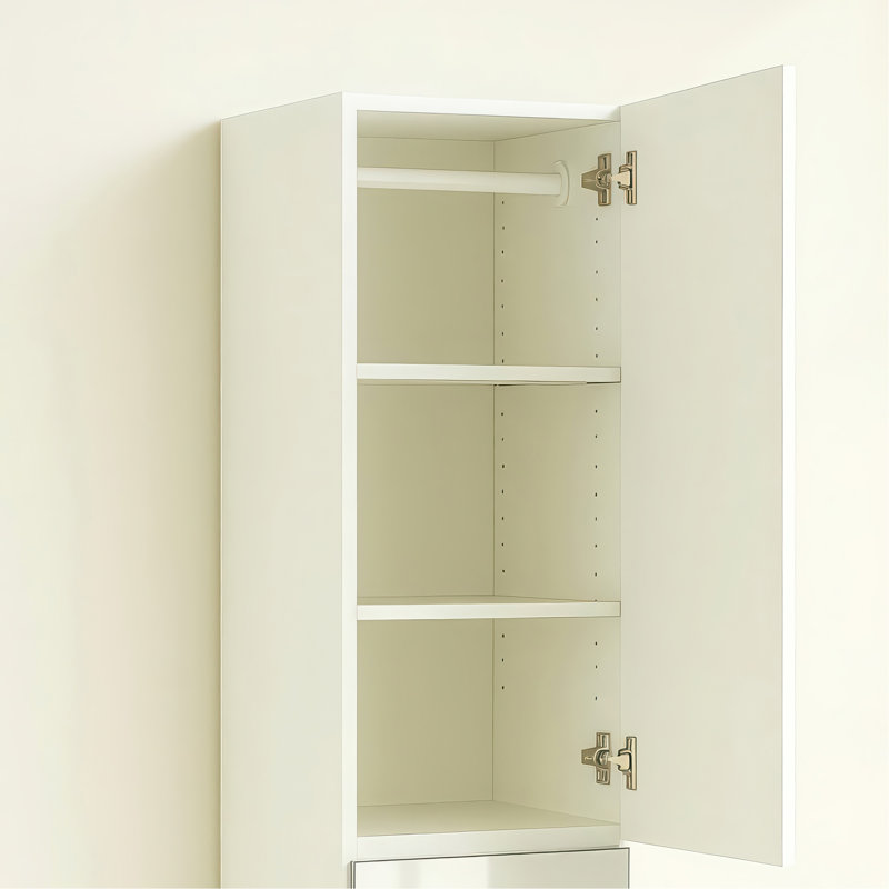 Système de placard modulaire en bois avec miroir Elise