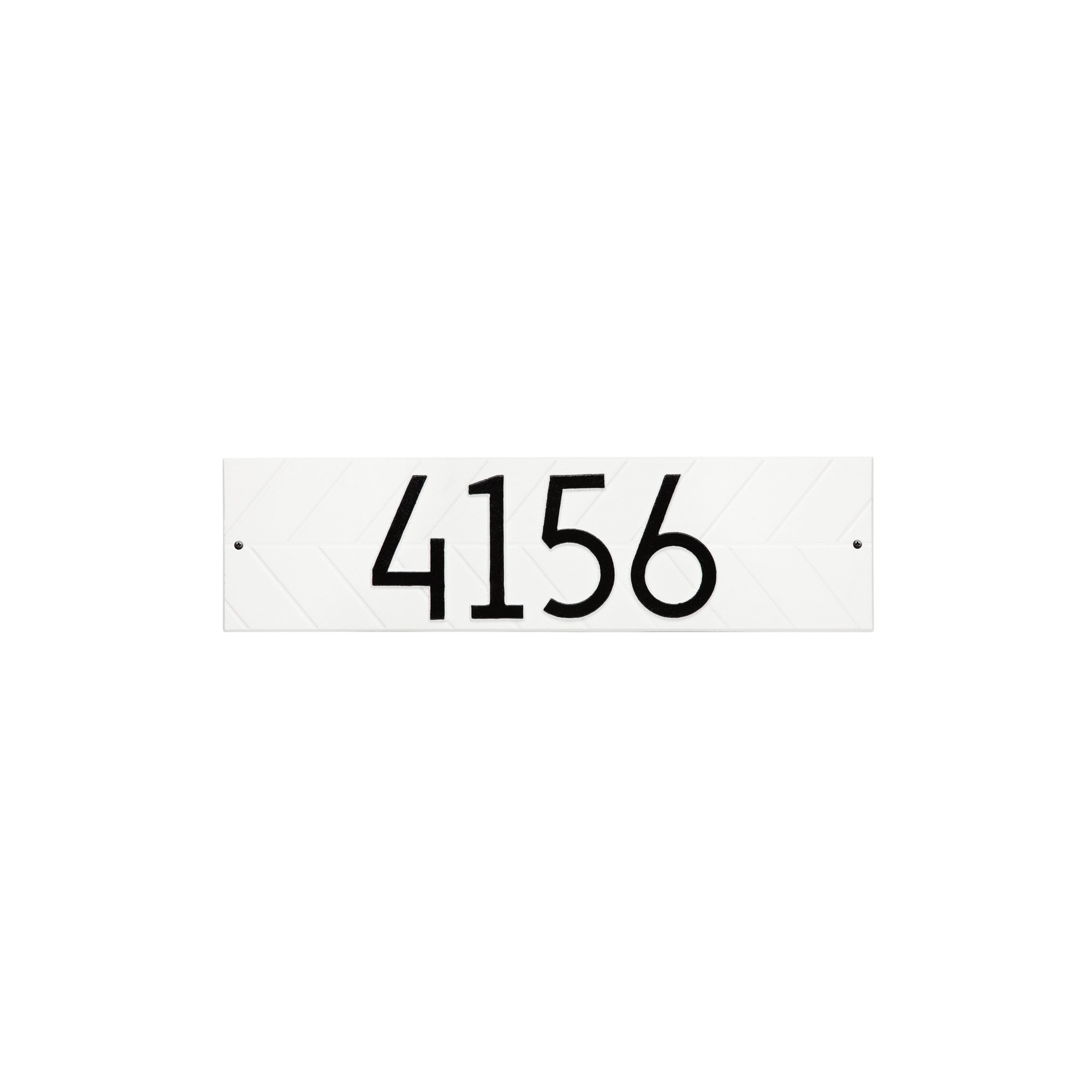 Mid-century Modern Herringbone Wall Plaque, White/Black, Yes