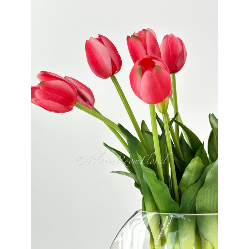5 vraies tulipes artificielles, Rose millennial
