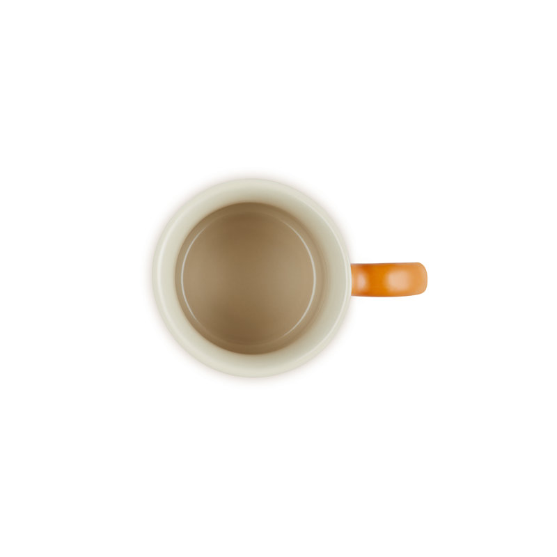 Le Creuset Stoneware Mug, 14Oz., Sea Salt, Orange