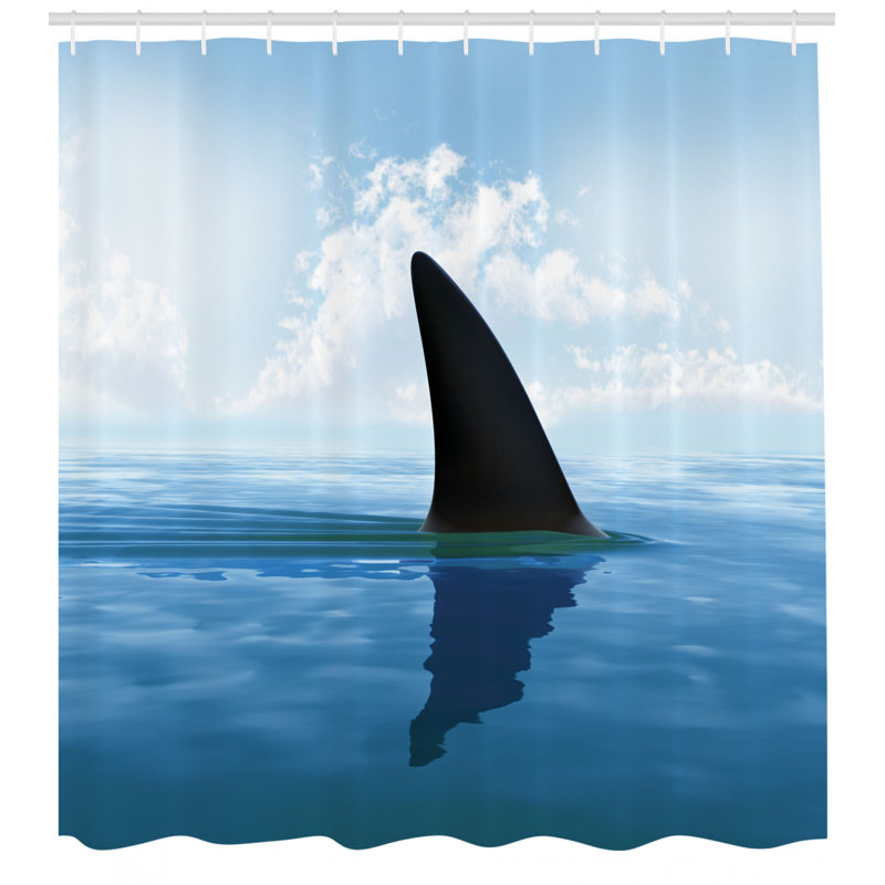 Shower Curtain with Hooks Included, 69" H x 105" W