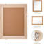 Miroir décoratif rectangulaire en bois massif de 24 po x 36 po avec cadre en bois naturel naturel pour maison de campagne, salle de bain et décoration-131424342