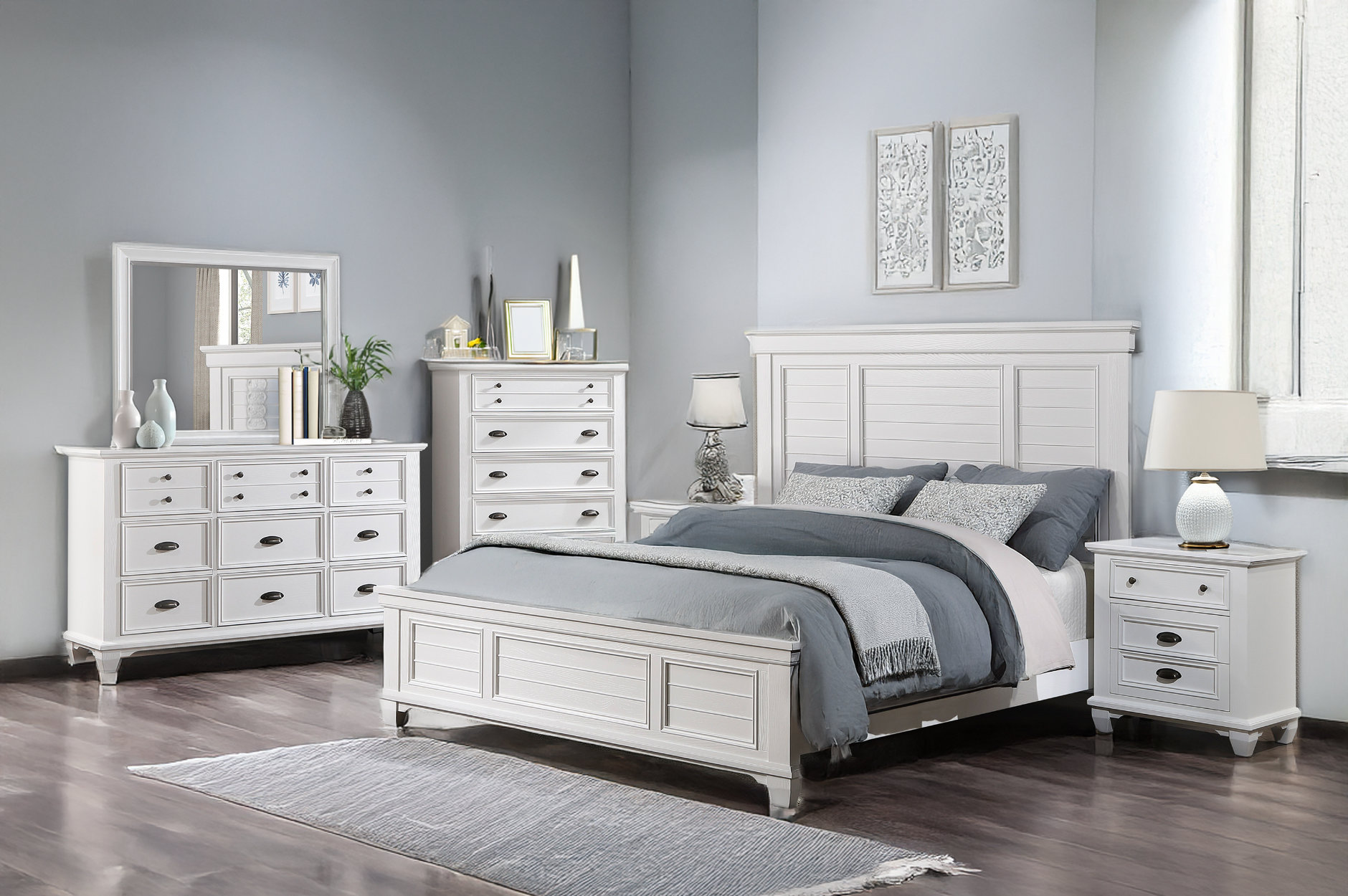 Red Barrel Studio Momo White Panel Bedroom Set - Wayfair Canada