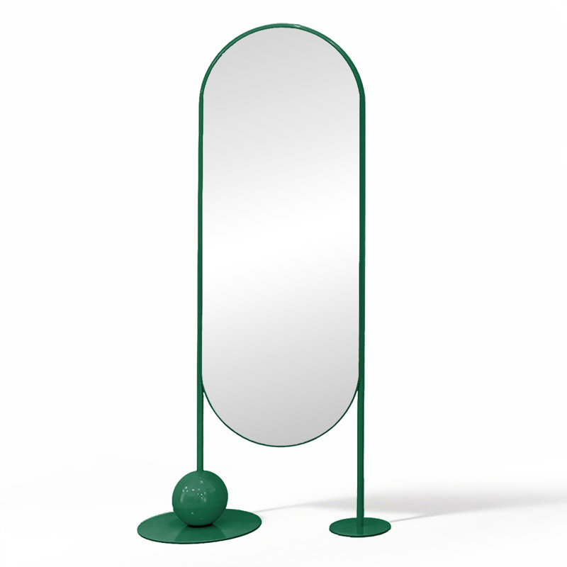 Italian Color Steel Art Frame Arched Full-Length Mirror
