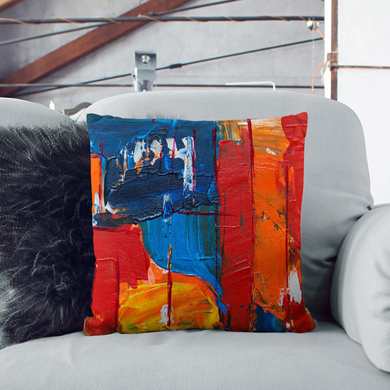 Abstract Square Throw Cushion, 40 x 40 cm