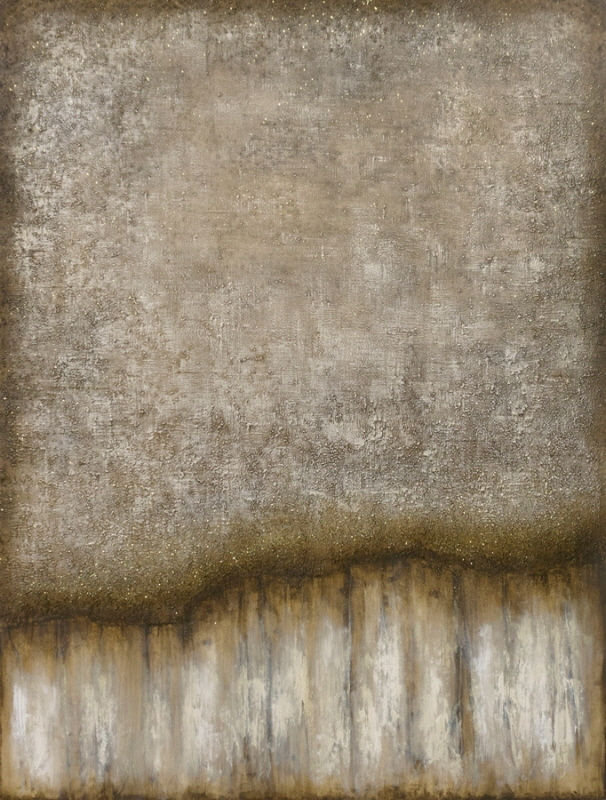 Golden Moonlight par Beverly Fuller - Peinture, H 66 po x l 50 po x P 1,5 po, Peinture de verre peinte à la main