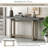 59.1'' Painted Entryway Table With Pine Veneer,Unique Triple Rectangle Design Console Table With Thick Pine Wood Legs,Extra Long Sofa Table Versatile For Hallway, Living Room,Kitchen-1497674501