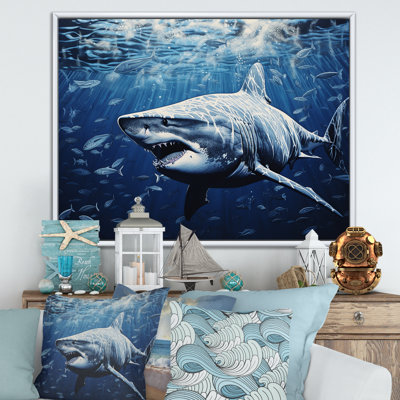 Bull Shark Profondeurs, reproduction d'art sur toile