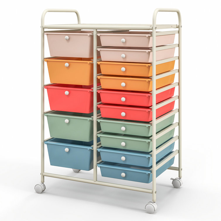 Hoffman 15 Drawer Rolling Storage Chest The Twillery Co. Color: Multicolored