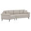 Canapé en chenille, canapé à siège profond confortable, canapé de futon surdimensionné à 3 places avec 2 coussins imprimés de 111 po-1290497667